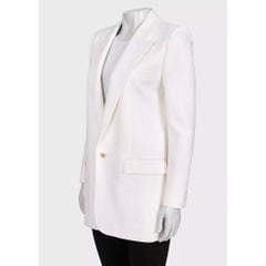Saint Laurent Damenblazer aus weißer Schurwolle, Größe 38