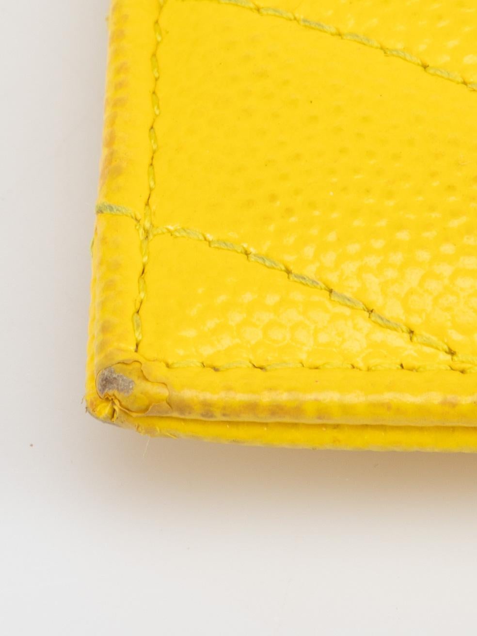 Saint Laurent Women's Yellow Leather Monogram Card Holder 1