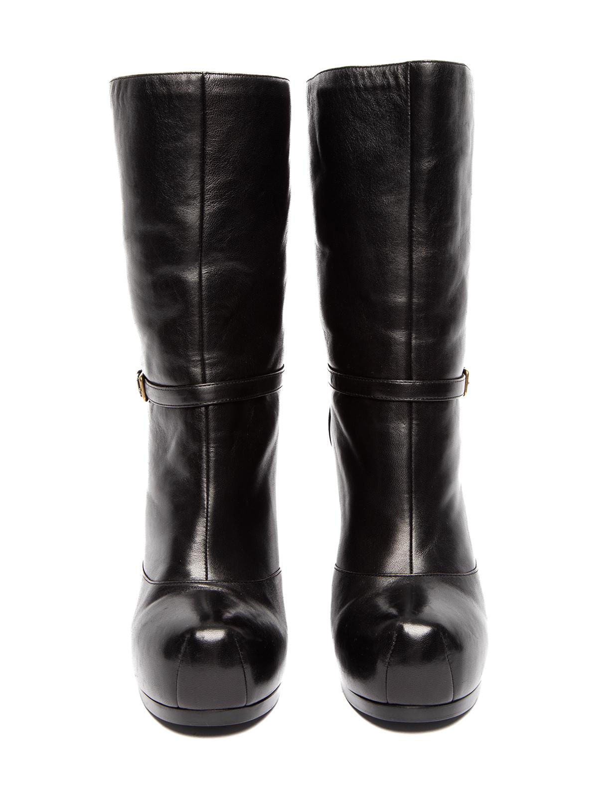 Saint Laurent Women's Yves Saint Laurent Ankle Leather Heeled Boots 1