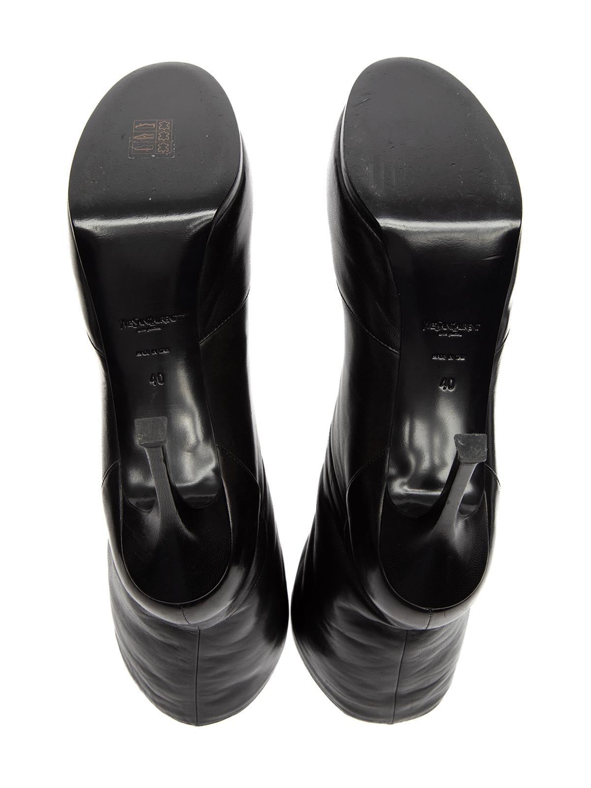 Saint Laurent Women's Yves Saint Laurent Ankle Leather Heeled Boots 3