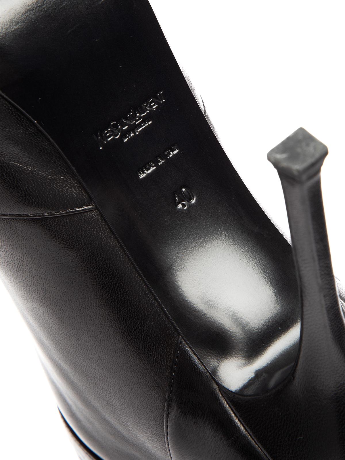 Saint Laurent Women's Yves Saint Laurent Ankle Leather Heeled Boots 4