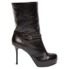 Saint Laurent Women's Yves Saint Laurent Ankle Leather Heeled Boots