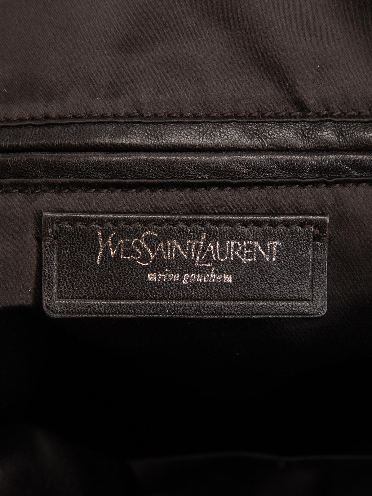Yves Saint Laurent - Sac fourre-tout Muse en cuir marron pour femme en vente 4