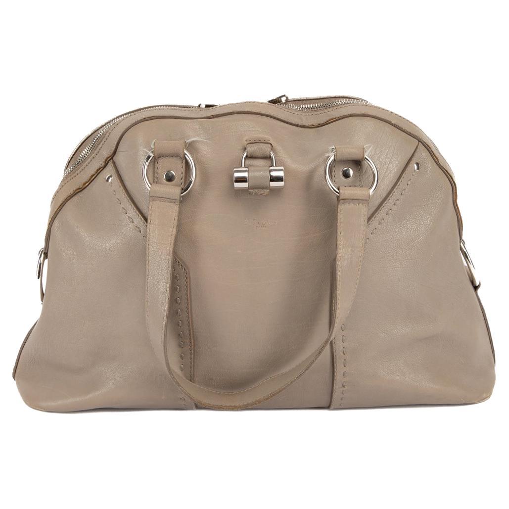 Saint Laurent Women's Yves Saint Laurent Brown Leather Muse Tote Bag For Sale