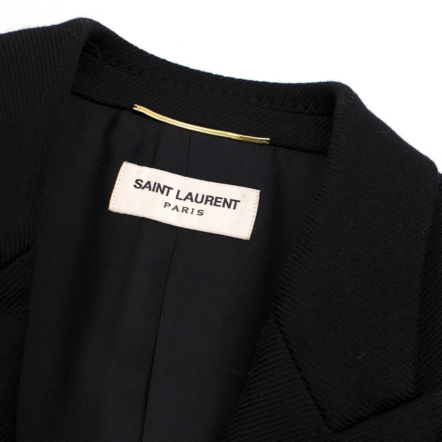 Saint Laurent Wool Belted Coat - Size XS For Sale 1