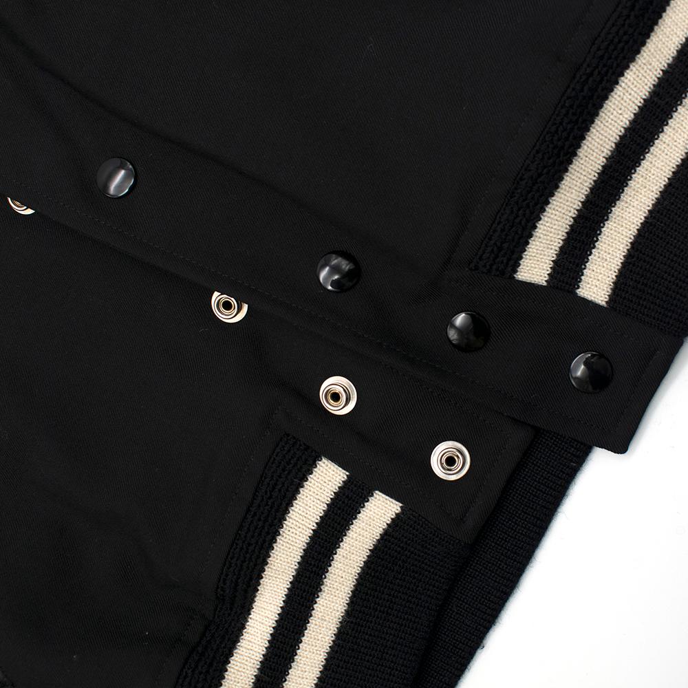 Saint Laurent Wool Blend Leather Trim Teddy Bomber Jacket SIZE 34 In Excellent Condition In London, GB