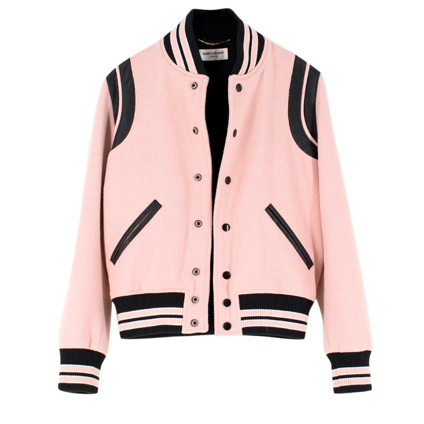 pink saint laurent teddy jacket