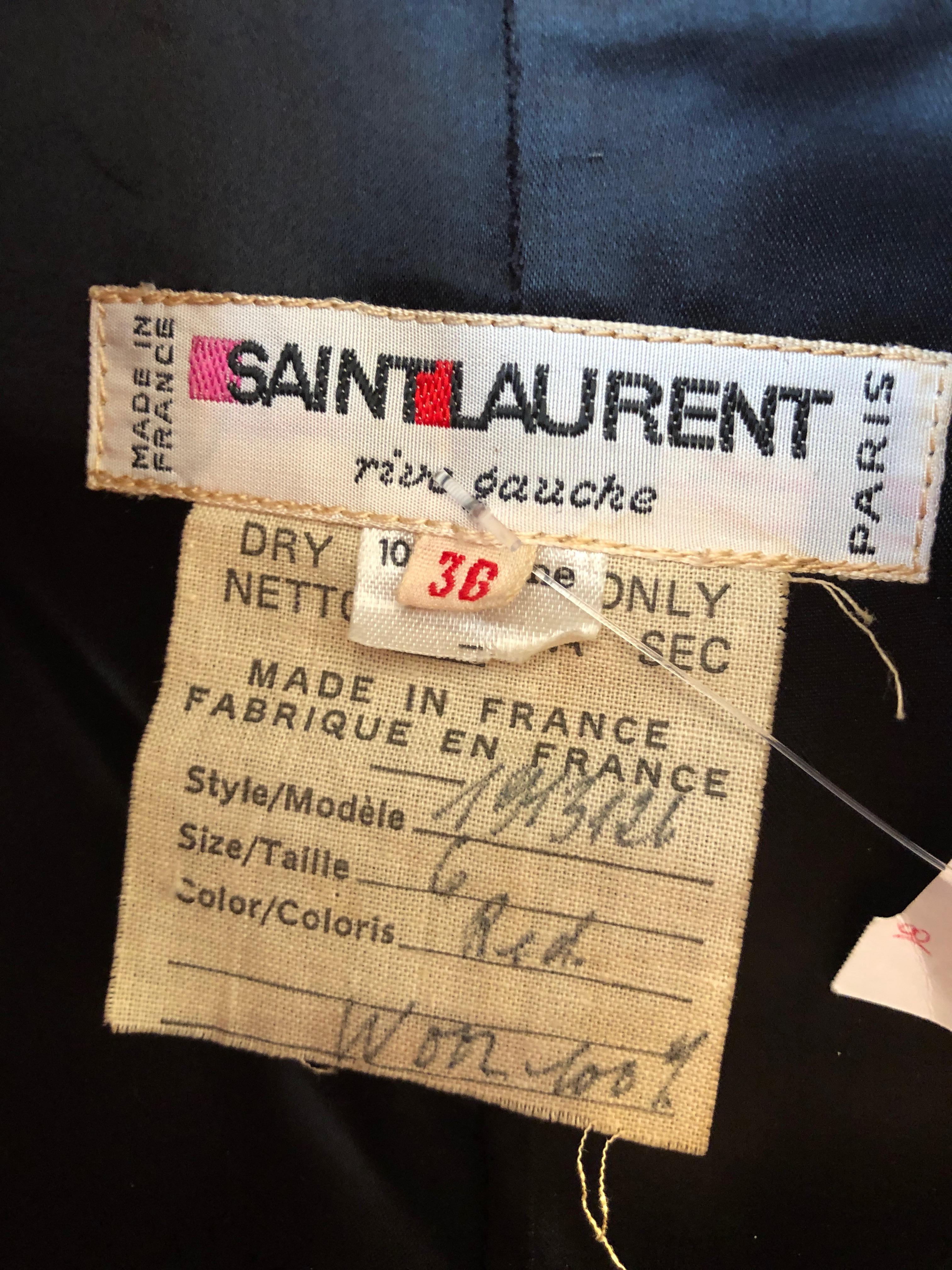 Saint Laurent Wool Jacket In Excellent Condition In Bridgehampton, NY