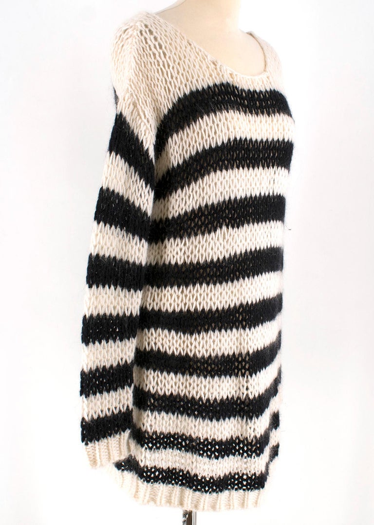 Saint Laurent Wool Oversize Striped Sweater XS at 1stDibs | saint laurent  striped sweater, oversized striped sweater, ysl members stripped