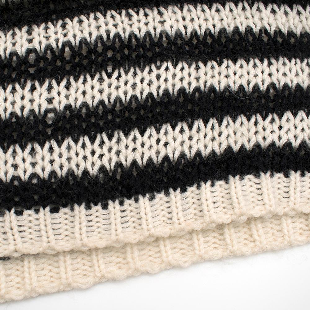 Women's Saint Laurent Wool Oversize Striped Sweater XS