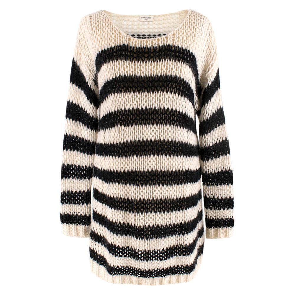 Saint Laurent Wool Oversize Striped Sweater XS