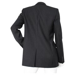 Saint Laurent Wool Pinstripe Single Breasted Blazer