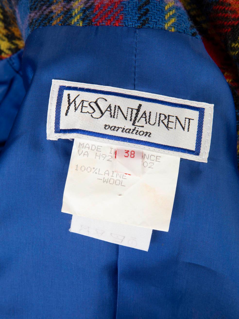 Saint Laurent Wool Tartan Blazer Size M 1