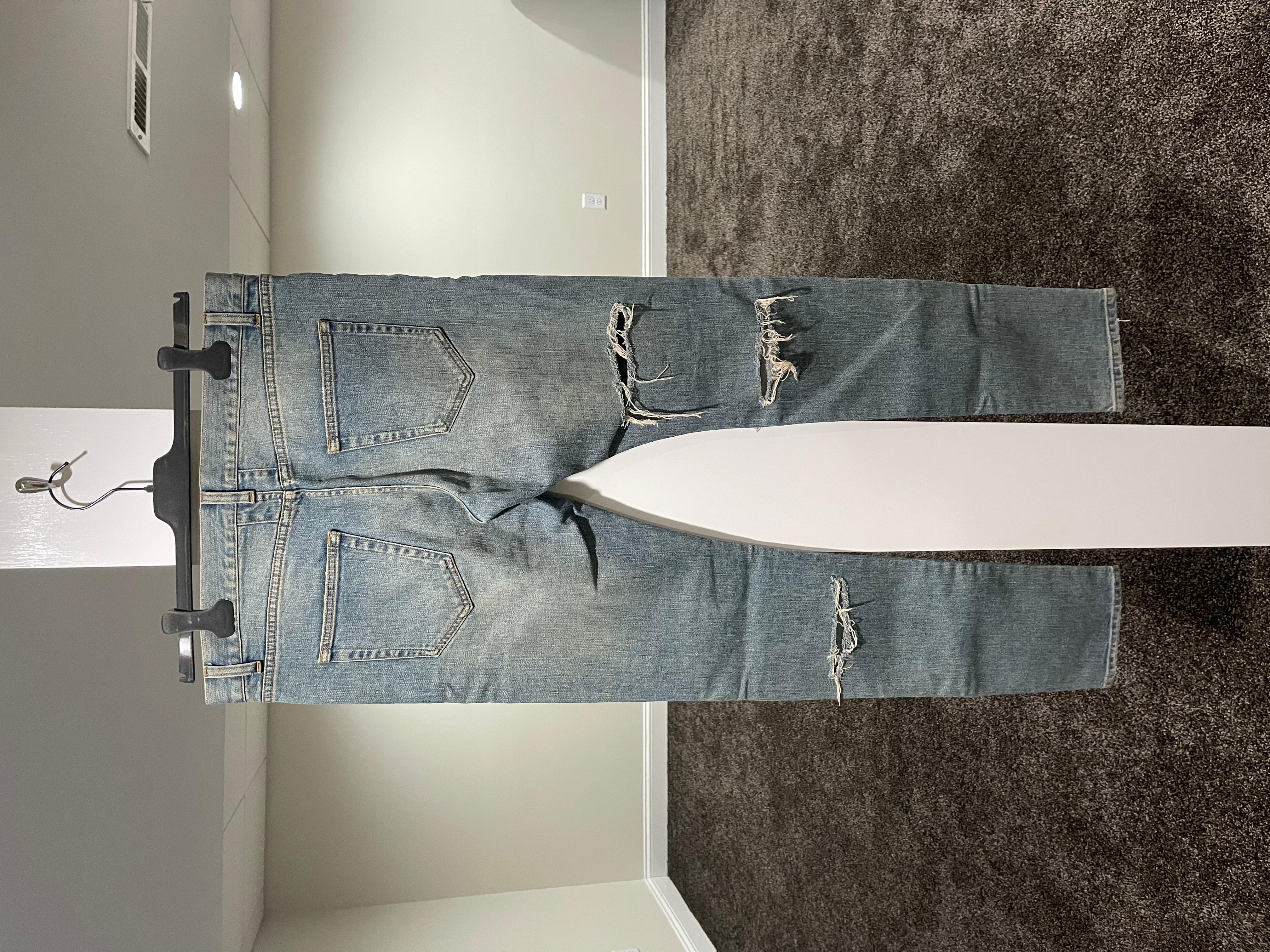 Saint Laurent x Hedi Slimane H/W14 Doppelseitig geschwungenes D02 Denim im Angebot 6