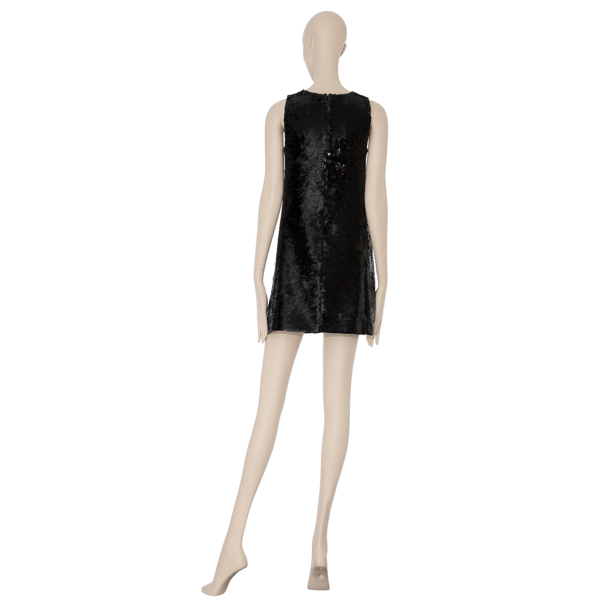 Saint Laurent X John Baldessari by Hedi Slimane Sequin Mini Dress Look #13 In New Condition For Sale In DOUBLE BAY, NSW