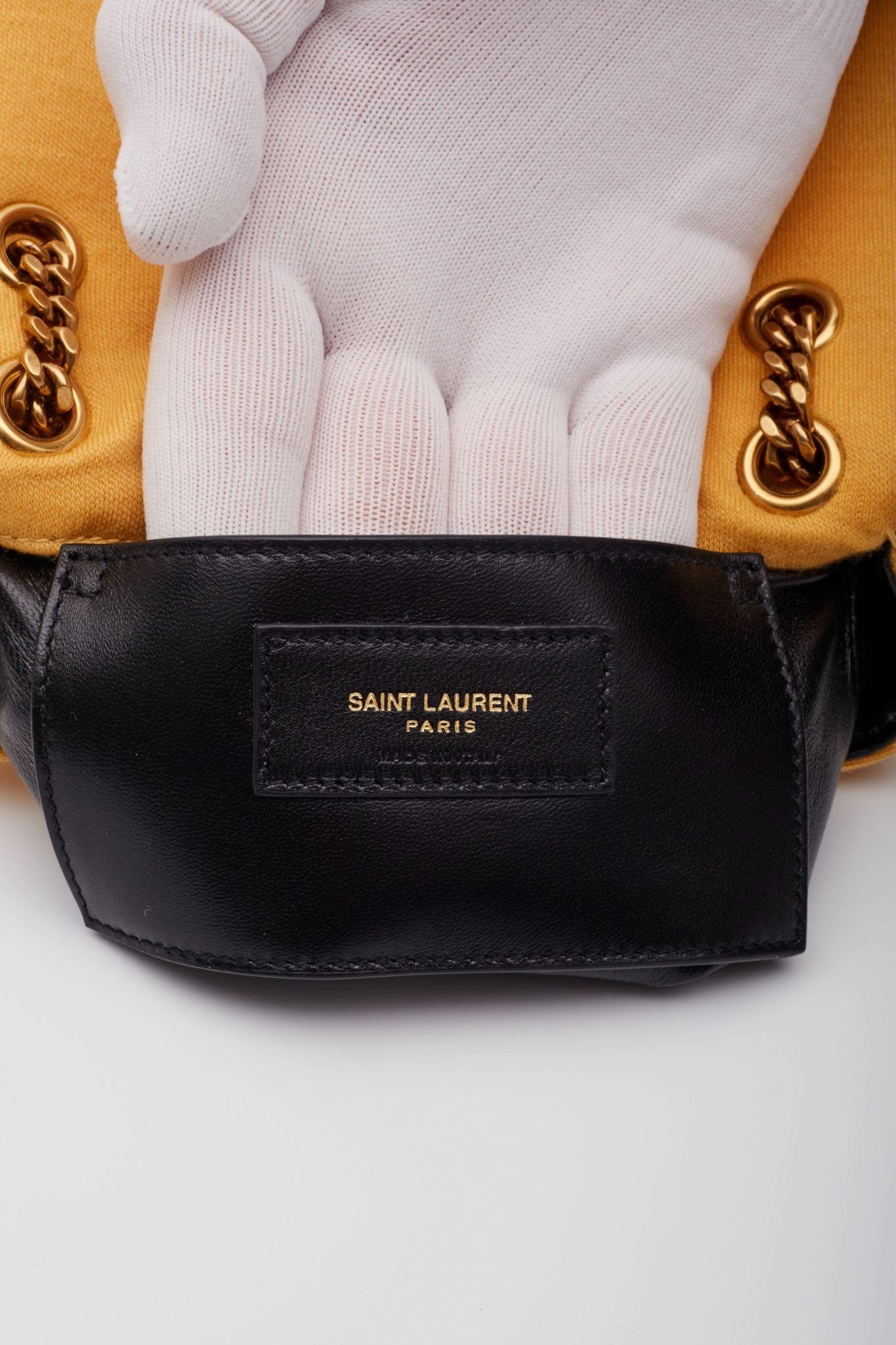 Saint Laurent Yellow Jersey Jamie Bag Mini For Sale 6