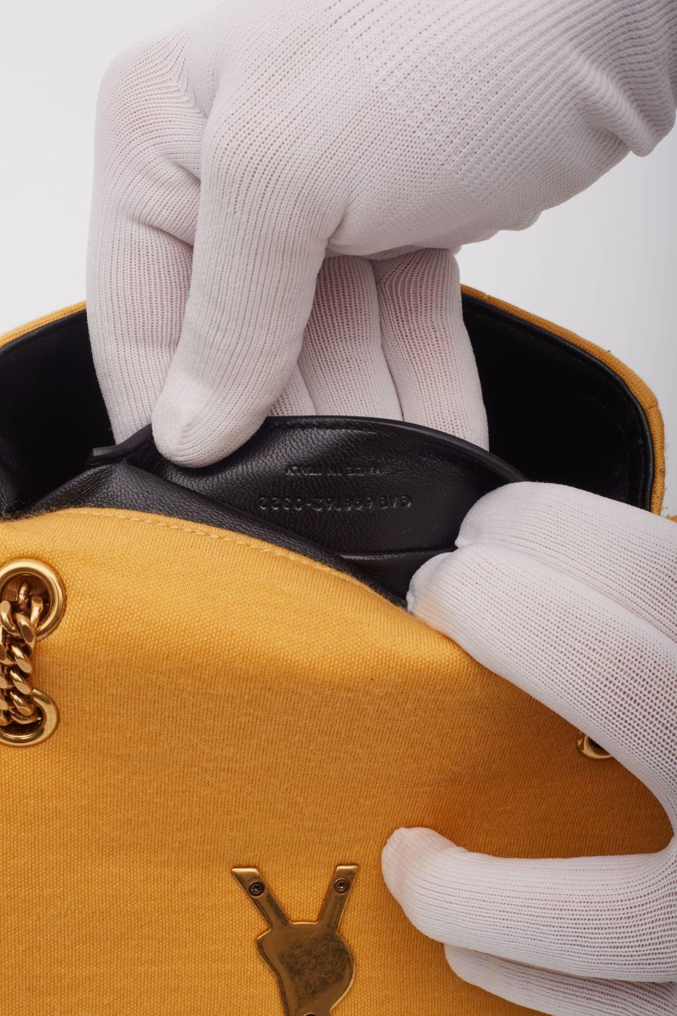 Saint Laurent Yellow Jersey Jamie Bag Mini For Sale 7