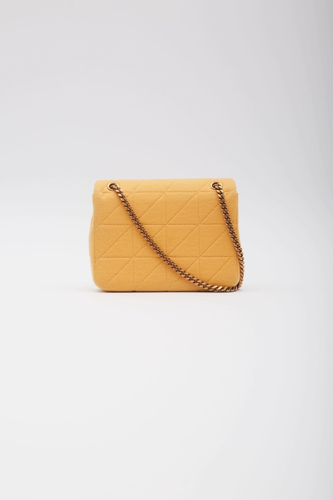 Saint Laurent Yellow Jersey Jamie Bag Mini For Sale 1