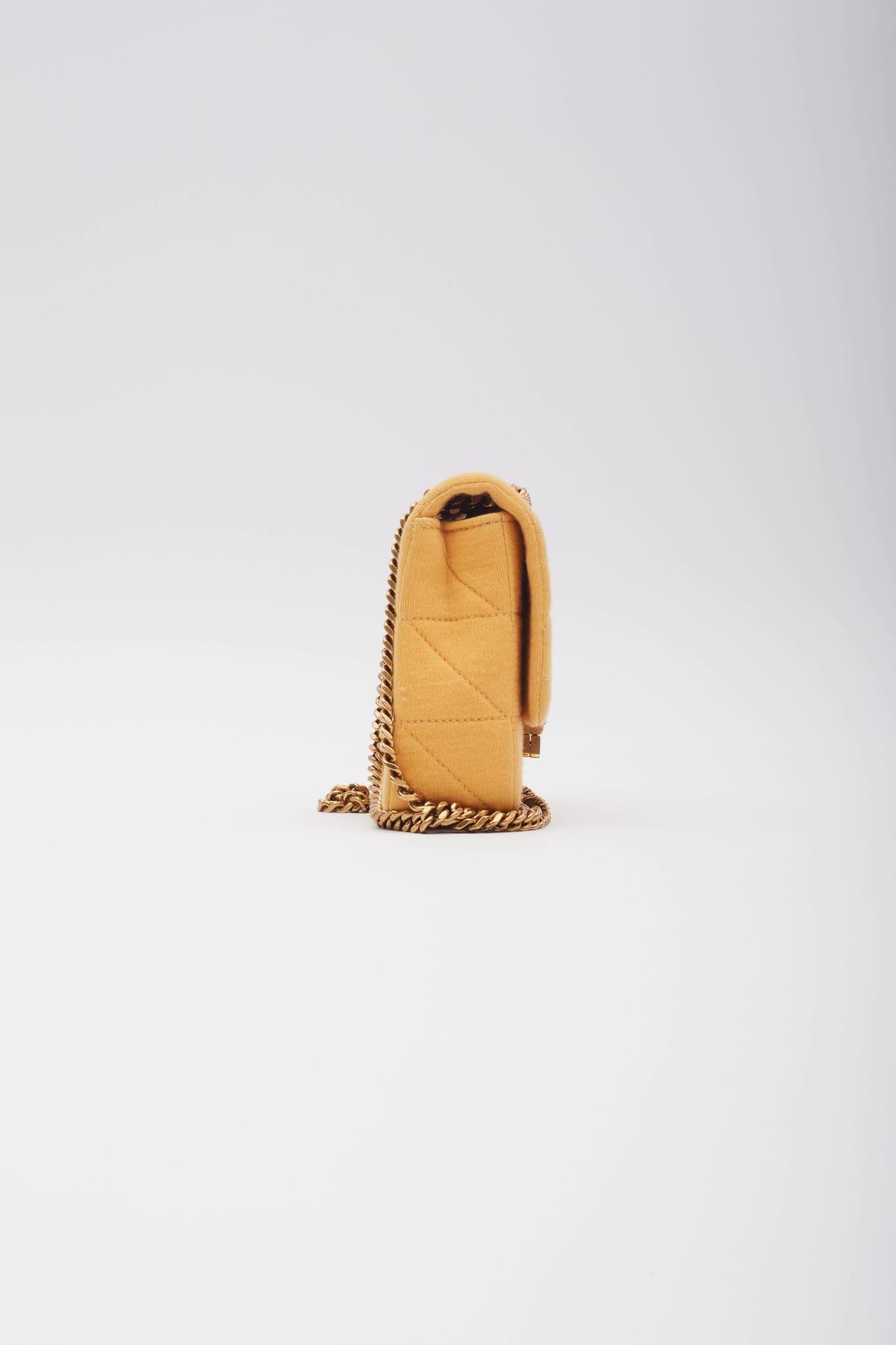 Saint Laurent Yellow Jersey Jamie Bag Mini For Sale 2