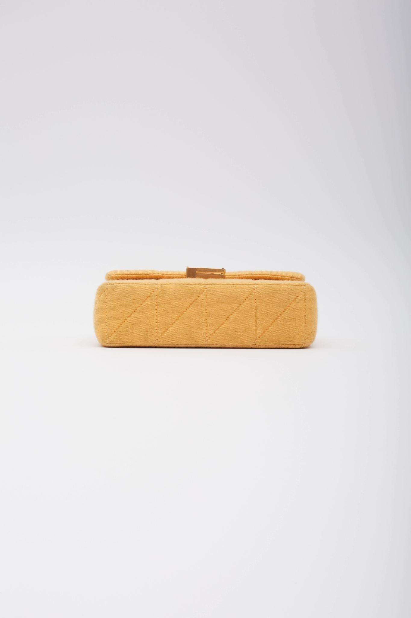 Saint Laurent Yellow Jersey Jamie Bag Mini For Sale 3
