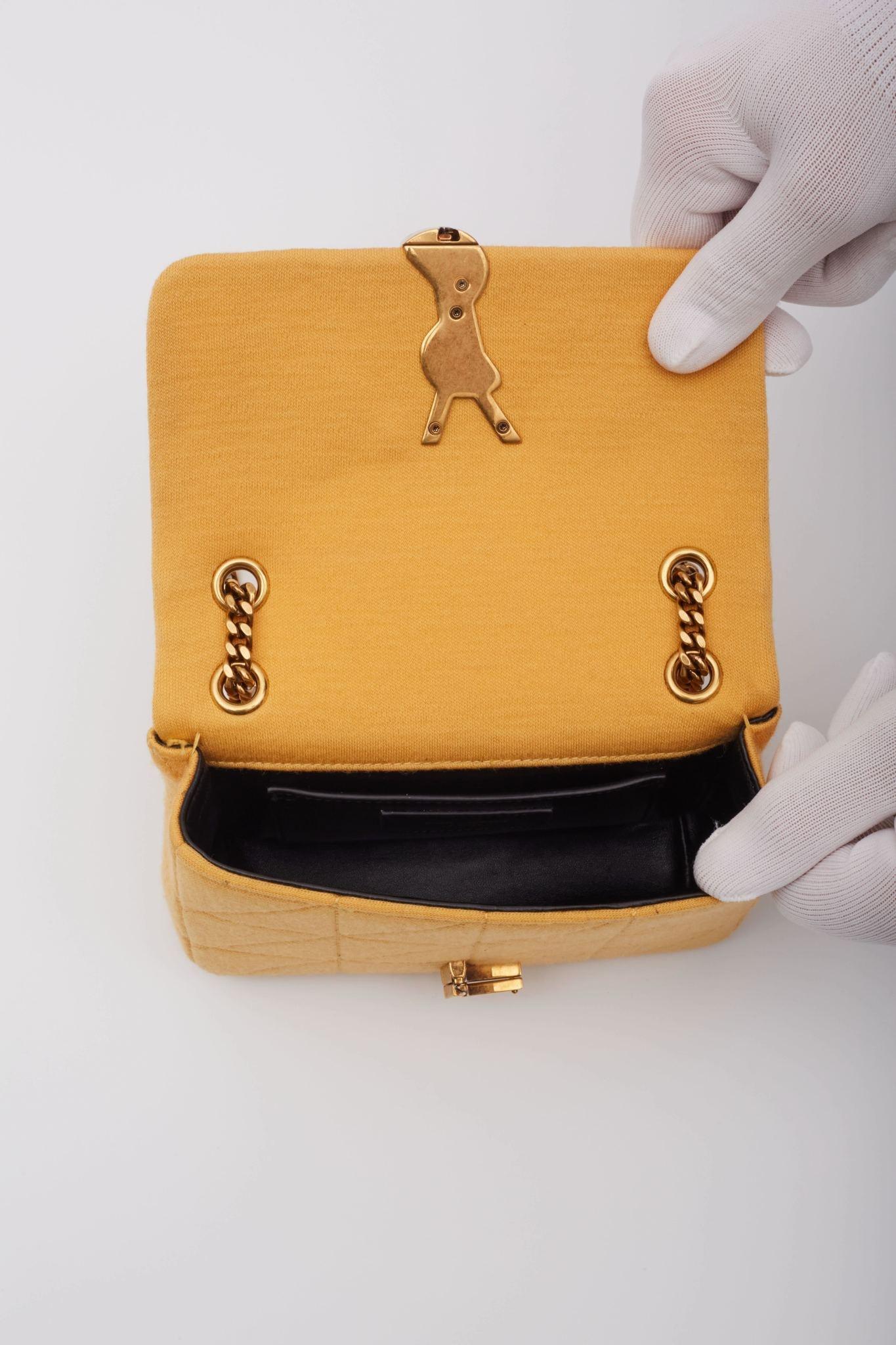 Saint Laurent Yellow Jersey Jamie Bag Mini For Sale 5