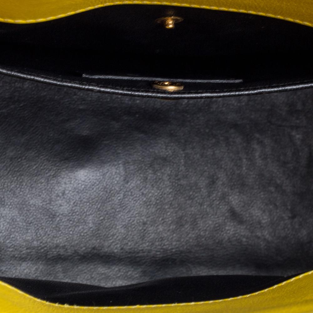 Saint Laurent Yellow Leather Baby Classic Sac De Jour Tote 4