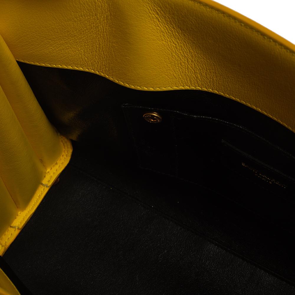 Saint Laurent Yellow Leather Baby Classic Sac De Jour Tote at 1stDibs