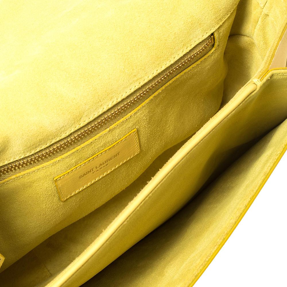 Women's Saint Laurent Yellow Leather Ligne Y Crossbody Bag