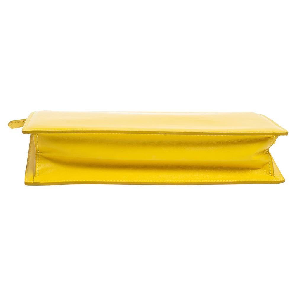 Saint Laurent Yellow Leather Lutetia Clutch 1