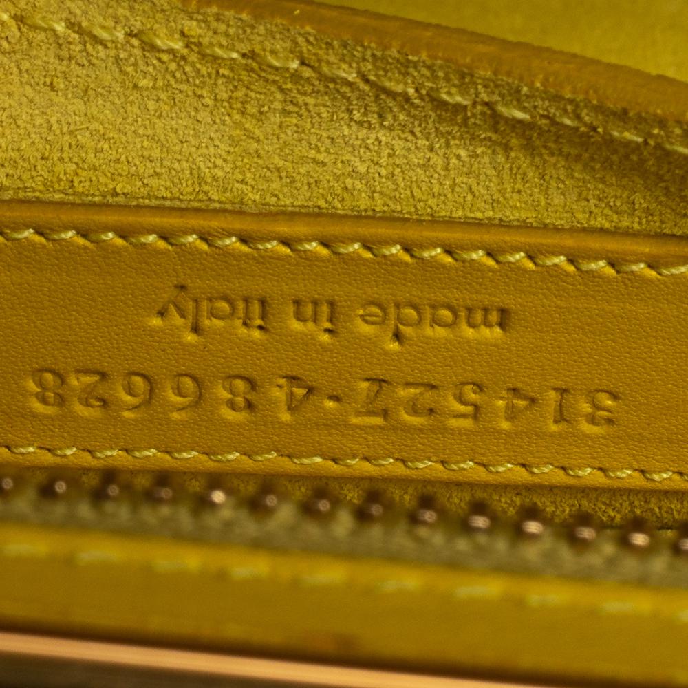 Saint Laurent Yellow Leather Lutetia Clutch 4