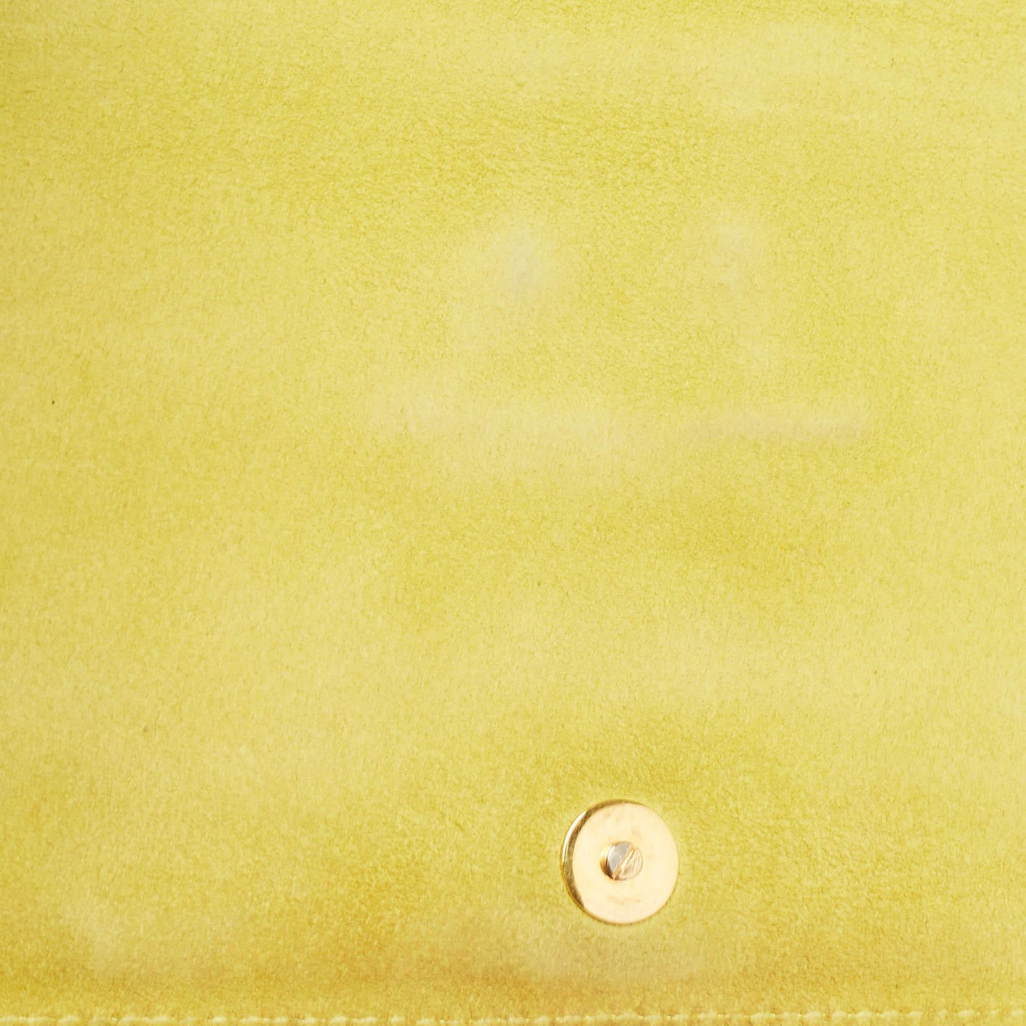 Saint Laurent Yellow Leather Mini Chyc Crossbody Bag 5