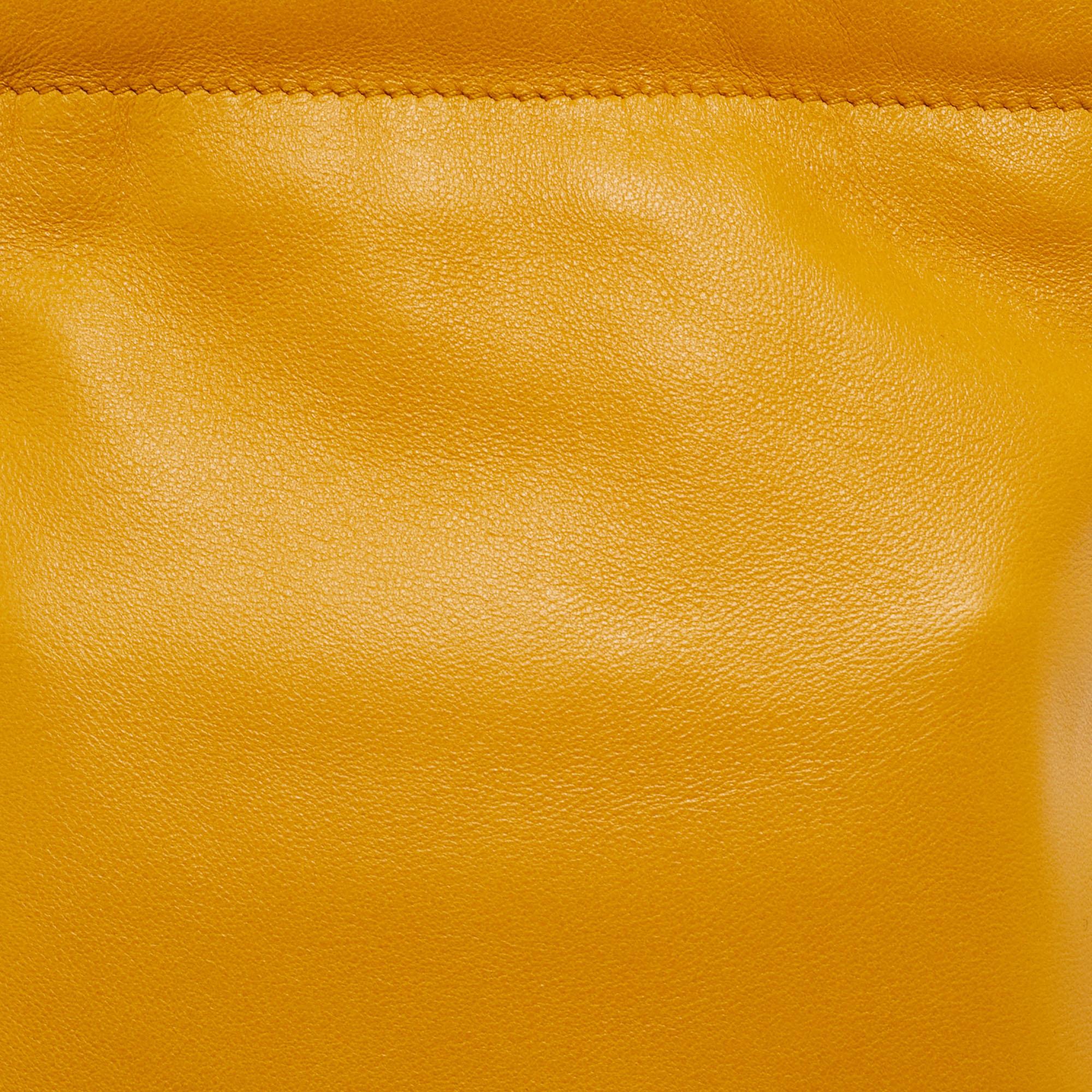 Saint Laurent Yellow Leather Phone Holder Crossbody Bag 5