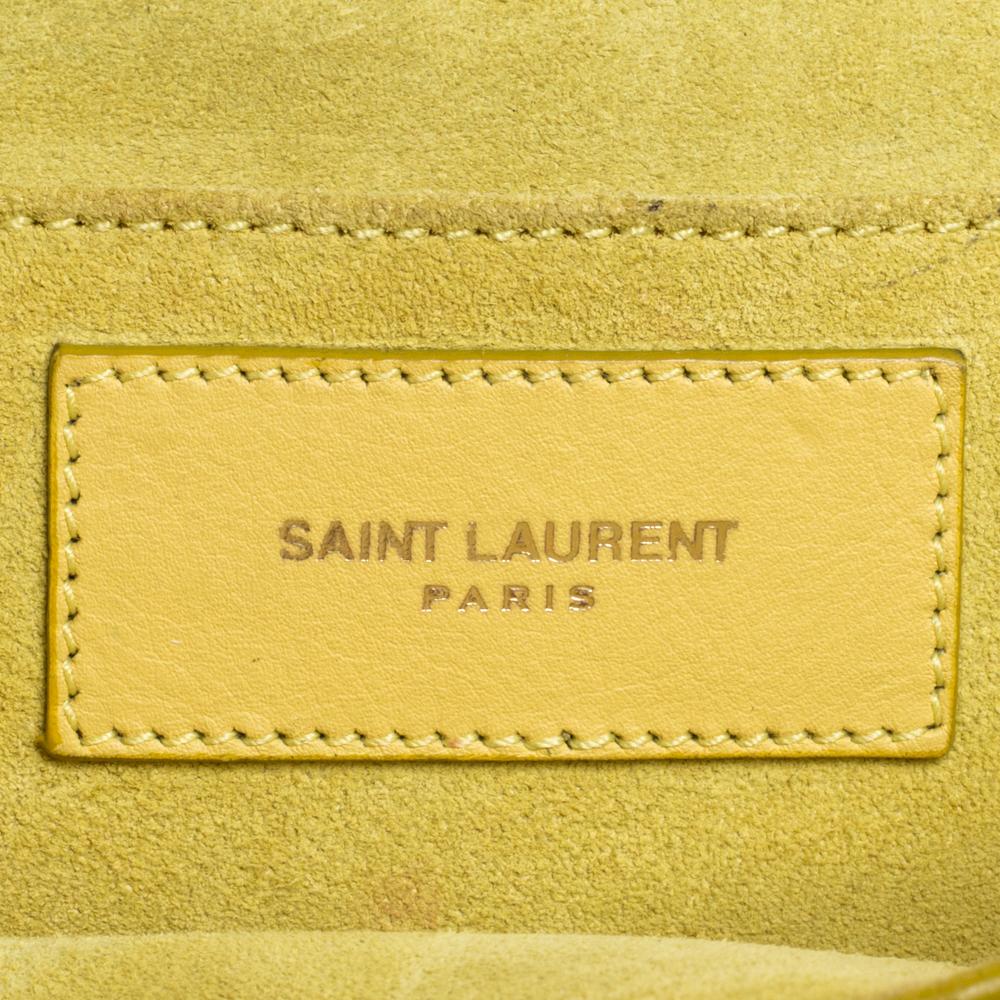 Saint Laurent Yellow Leather Y-Ligne Wallet on Chain 4