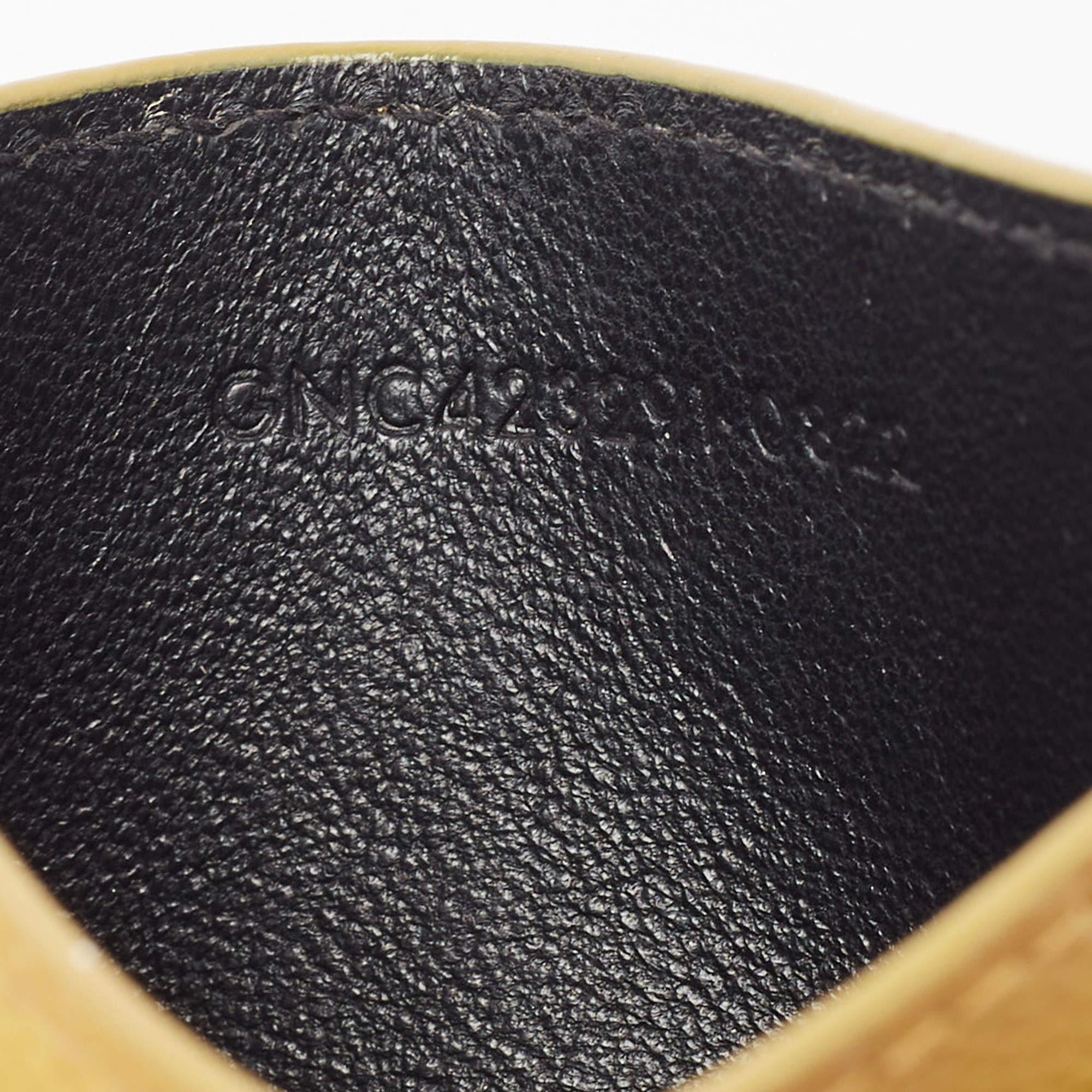Saint Laurent Yellow matelassé Leather Cassandre Card Holder 3