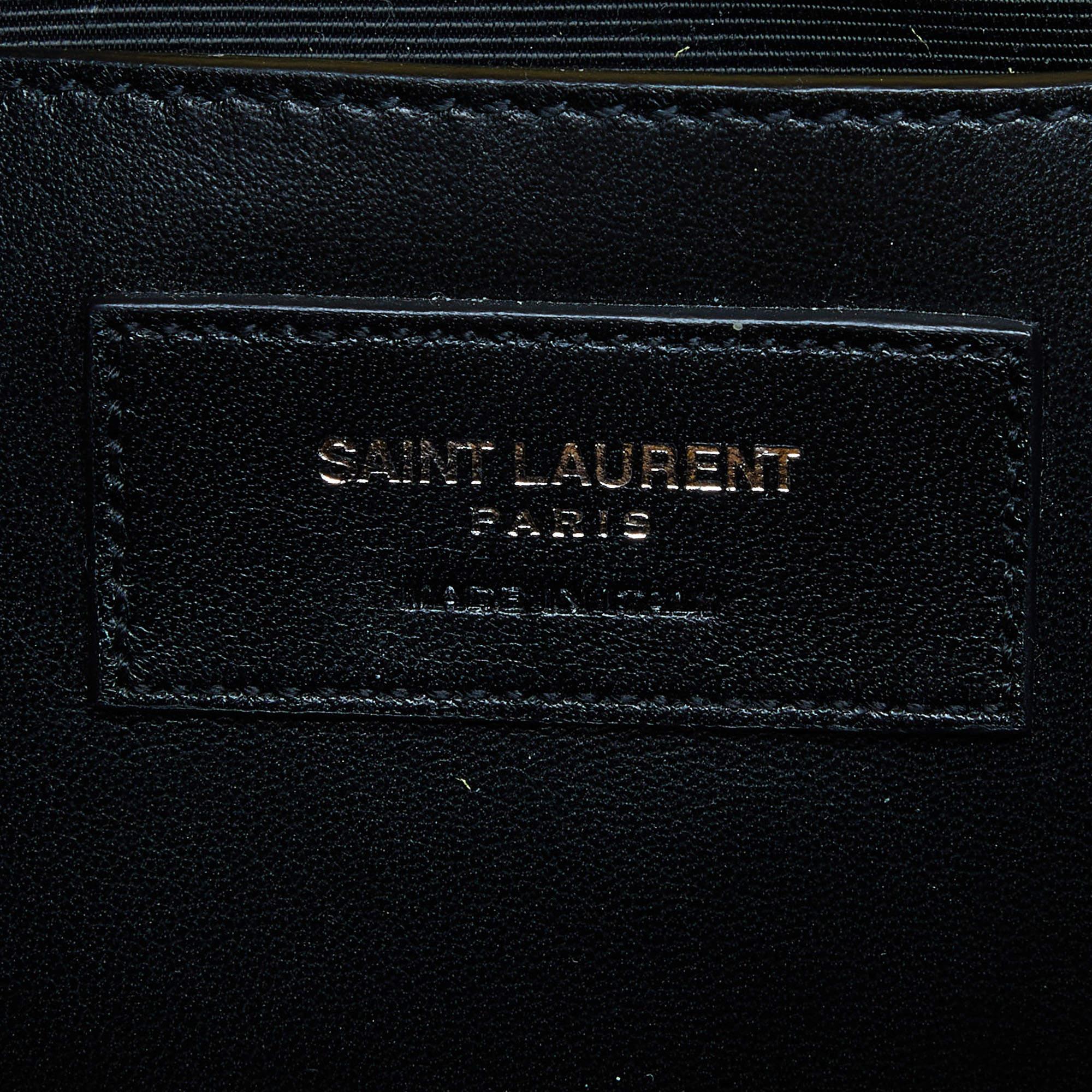 Saint Laurent Yellow Matelasse Leather Medium College Flap Bag 2