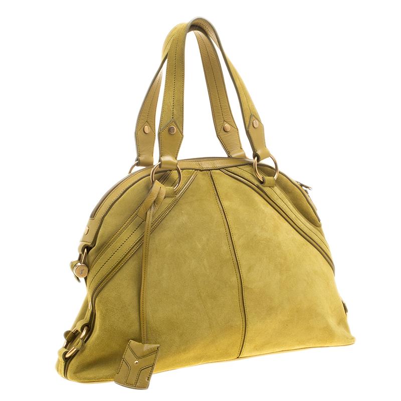 Women's Saint Laurent Yellow Suede Large Muse Bag