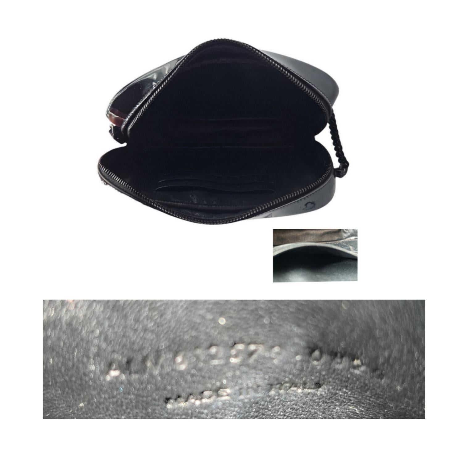Saint Laurent YSL Chevron Quilted Patent Lou Camera Crossbody For Sale 2