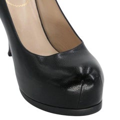 Saint Laurent YSL Embossed Patent Double-Platform Pumps 39.5 SL-S0929P-0293