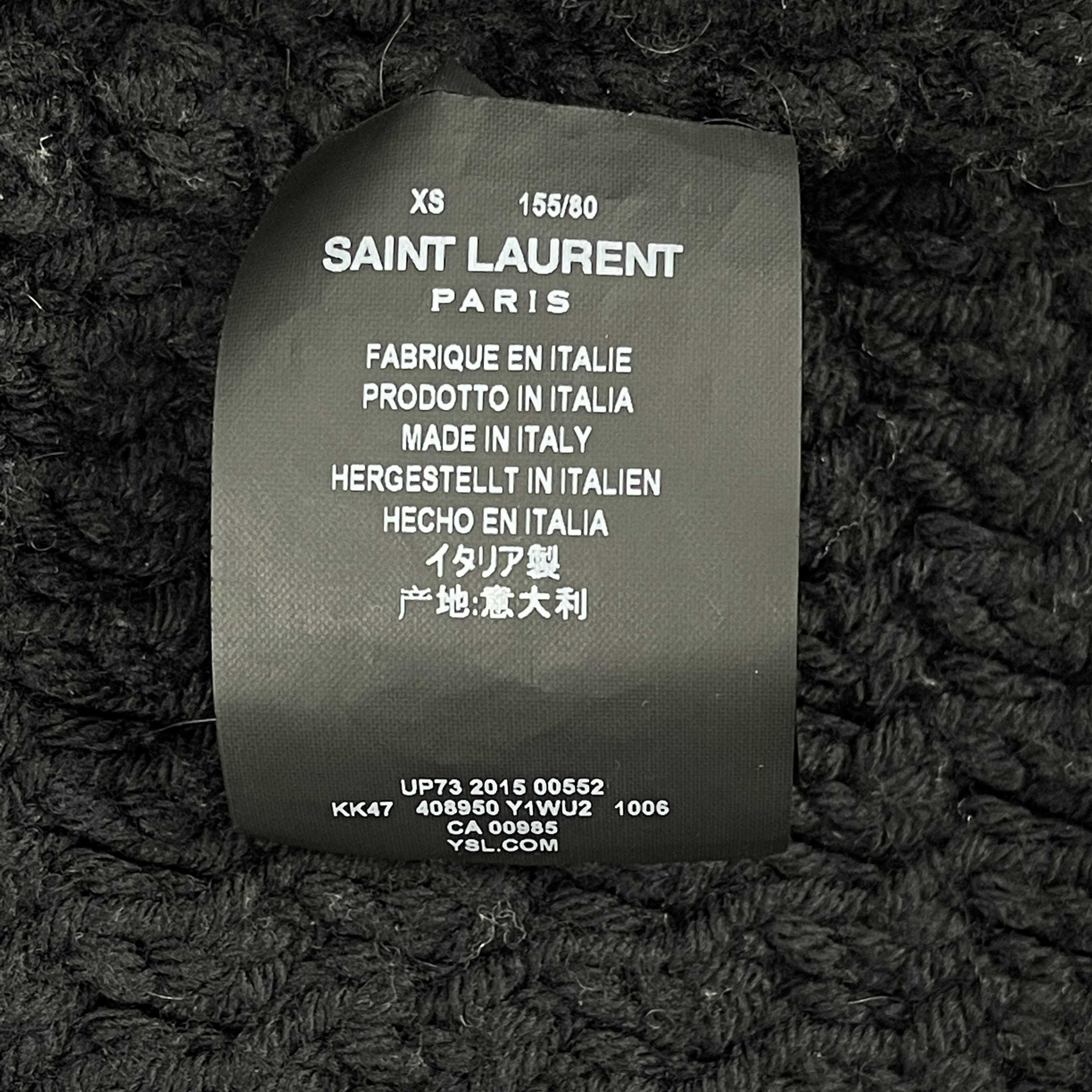 Saint Laurent - YSL - Fringe Knit Pom Pom Tassel Poncho - XS S M 7