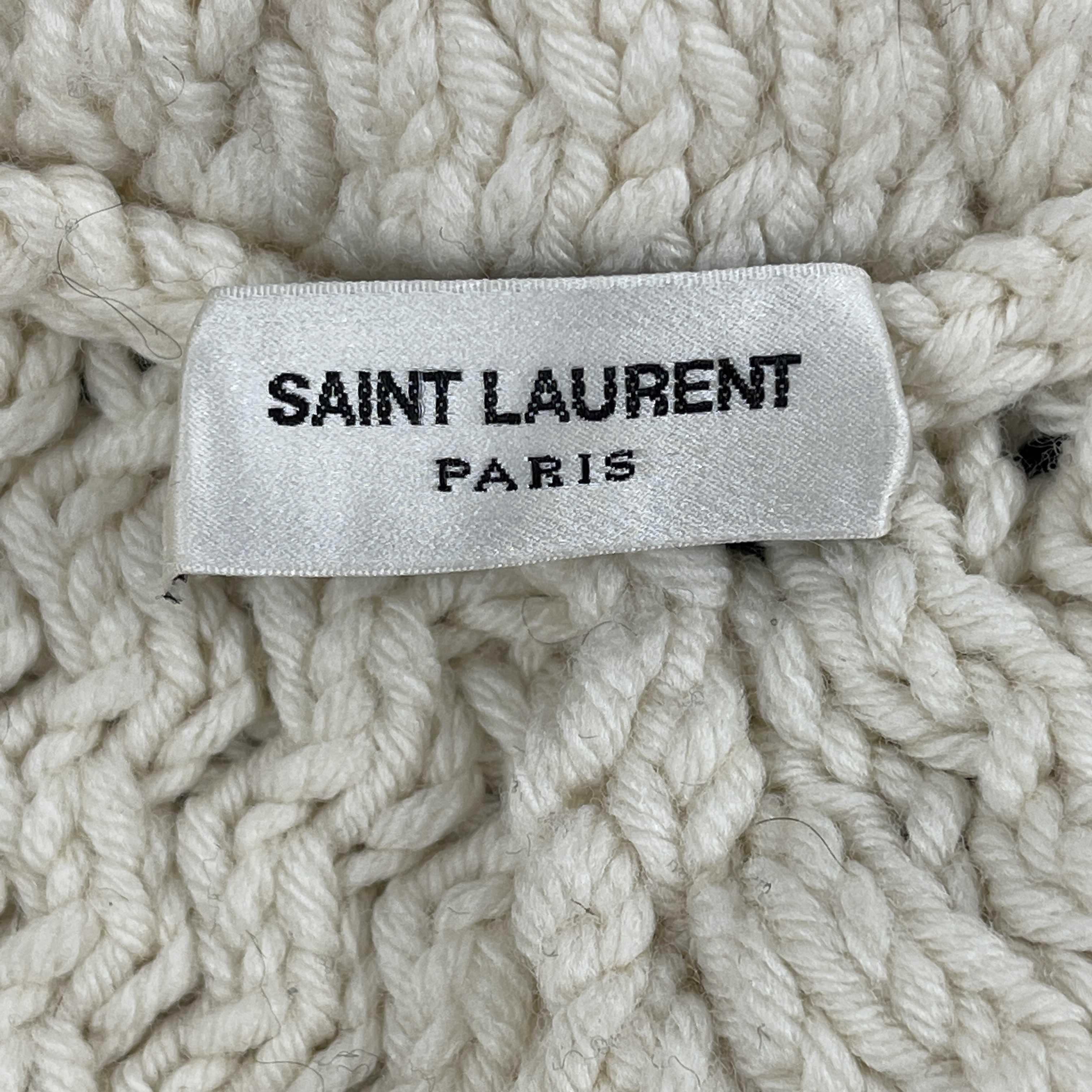 Saint Laurent - YSL - Fringe Knit Pom Pom Tassel Poncho - XS S M 4