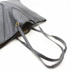 Saint Laurent Ysl Large Neo Double Reversible 869384 Black Leather Tote