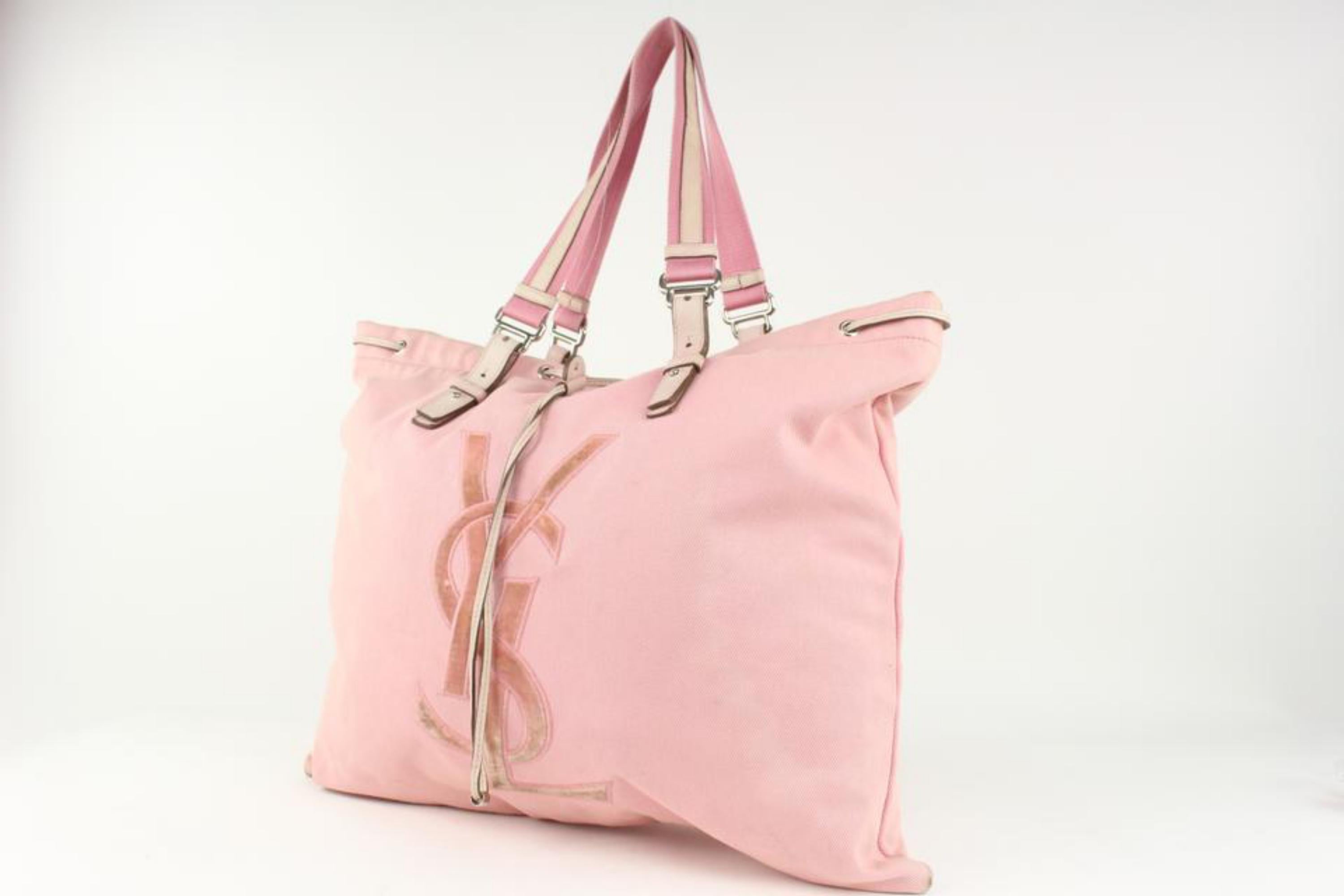 Saint Laurent YSL Logo Pink Kahala Tote Bag 3YSL1025 5