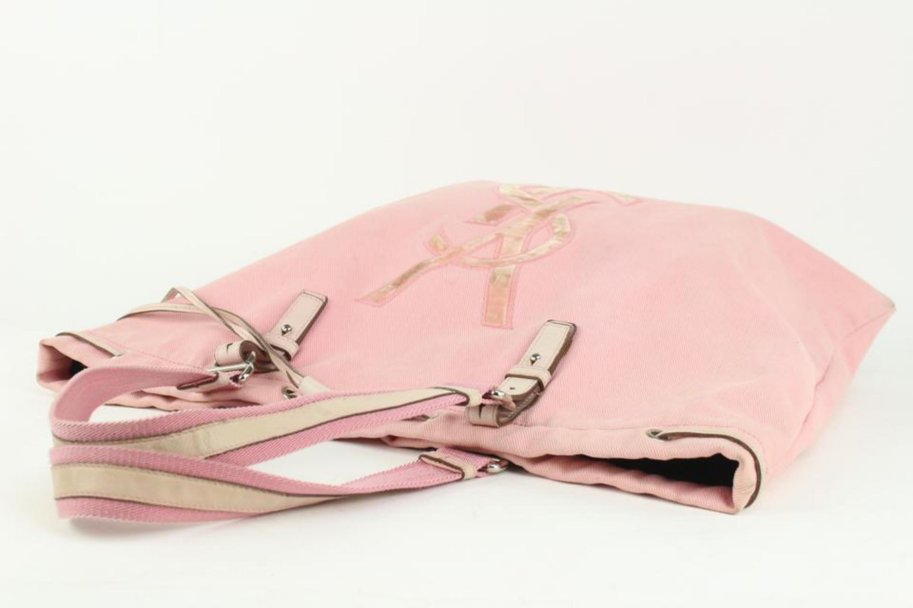 Saint Laurent YSL Logo Pink Kahala Tote Bag 3YSL1025 2