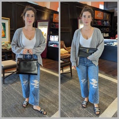 Saint Laurent YSL Medium Monogram Uptown Tote with Strap