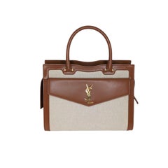Saint Laurent YSL Medium Uptown Bag in Toile Canvas