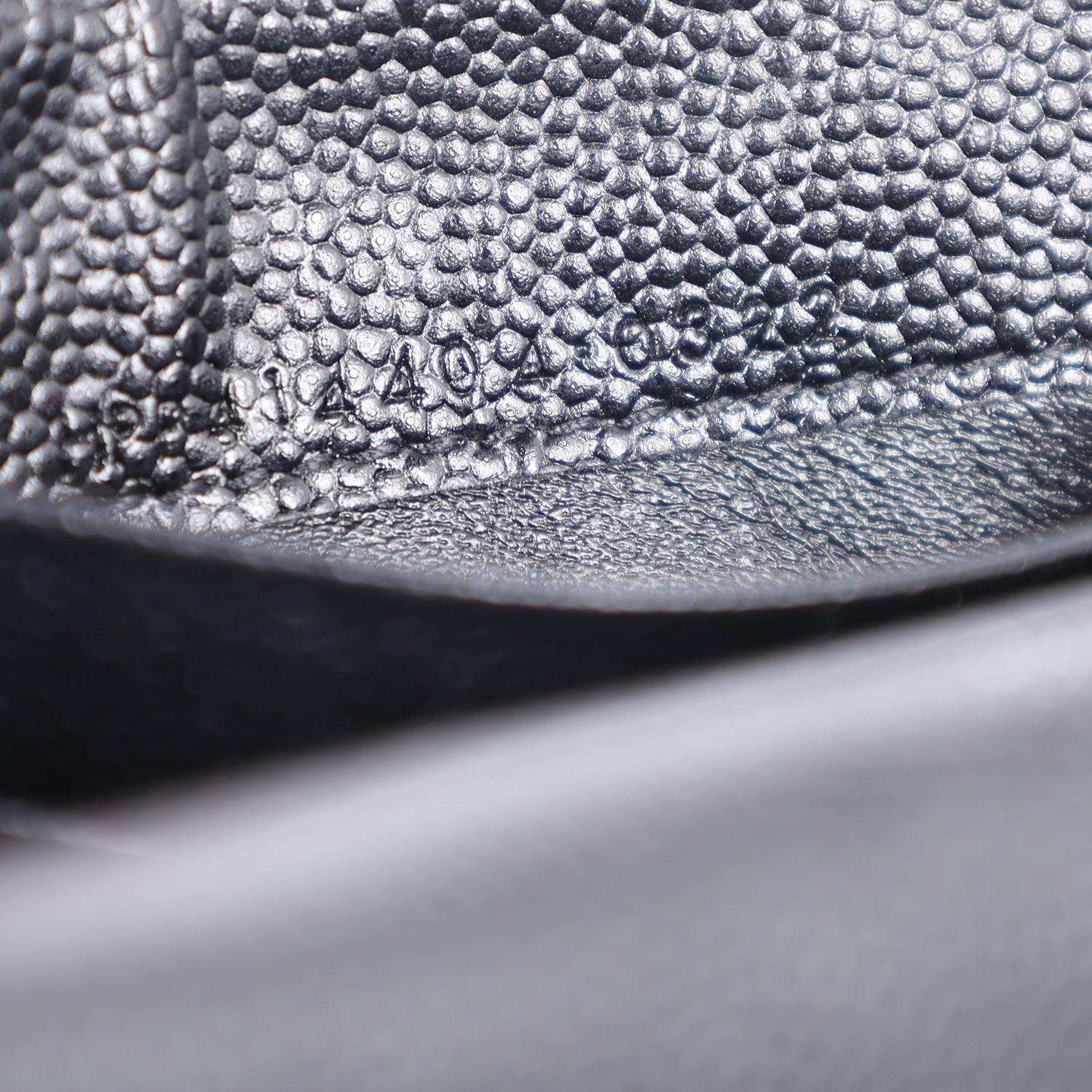 Saint Laurent YSL Monogram Small Flap Wallet in Grained Leather Black 7