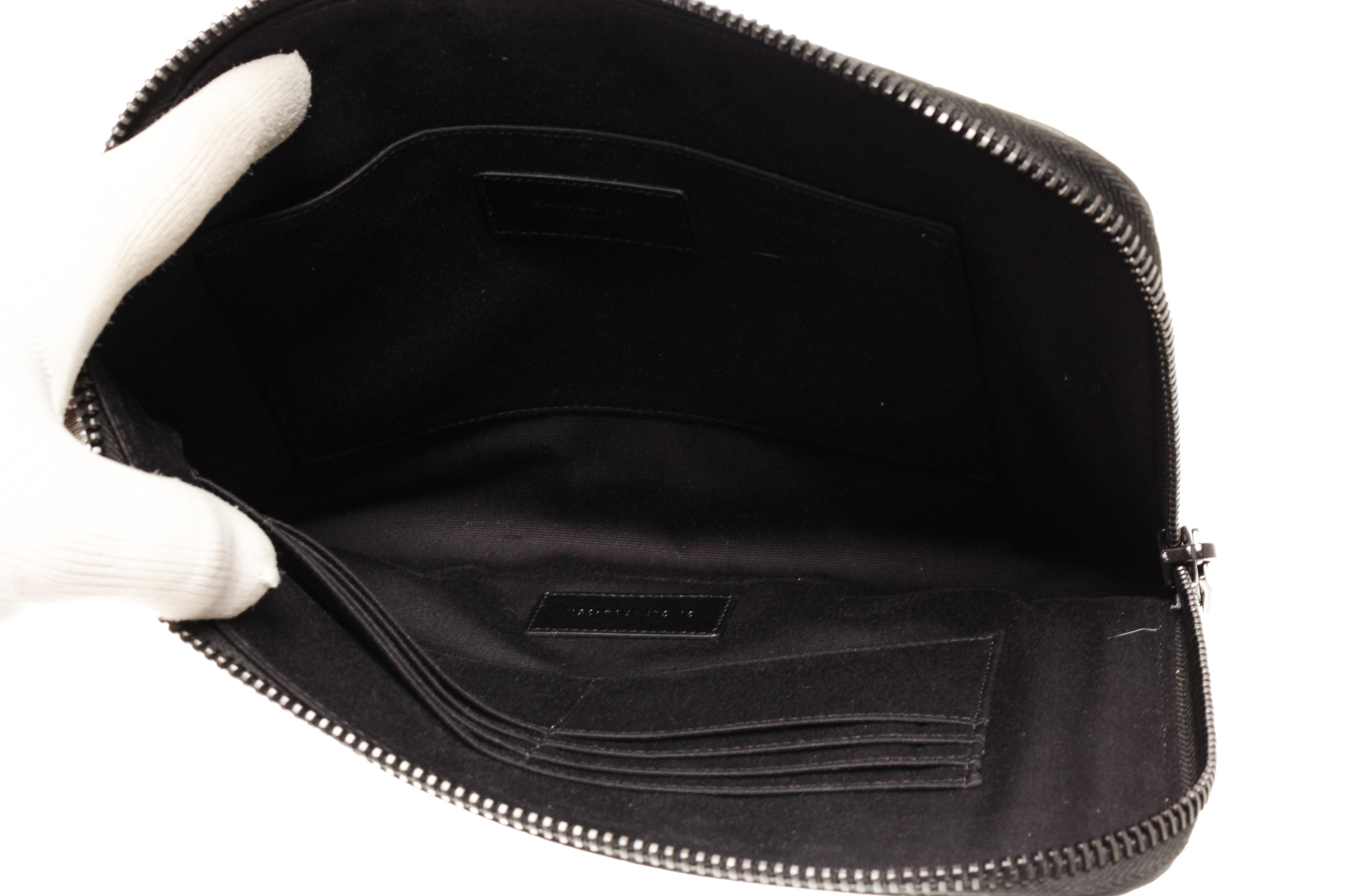 Saint Laurent YSL Rider Zipped Document Holder Crocodile Embossed Leather Medium 3