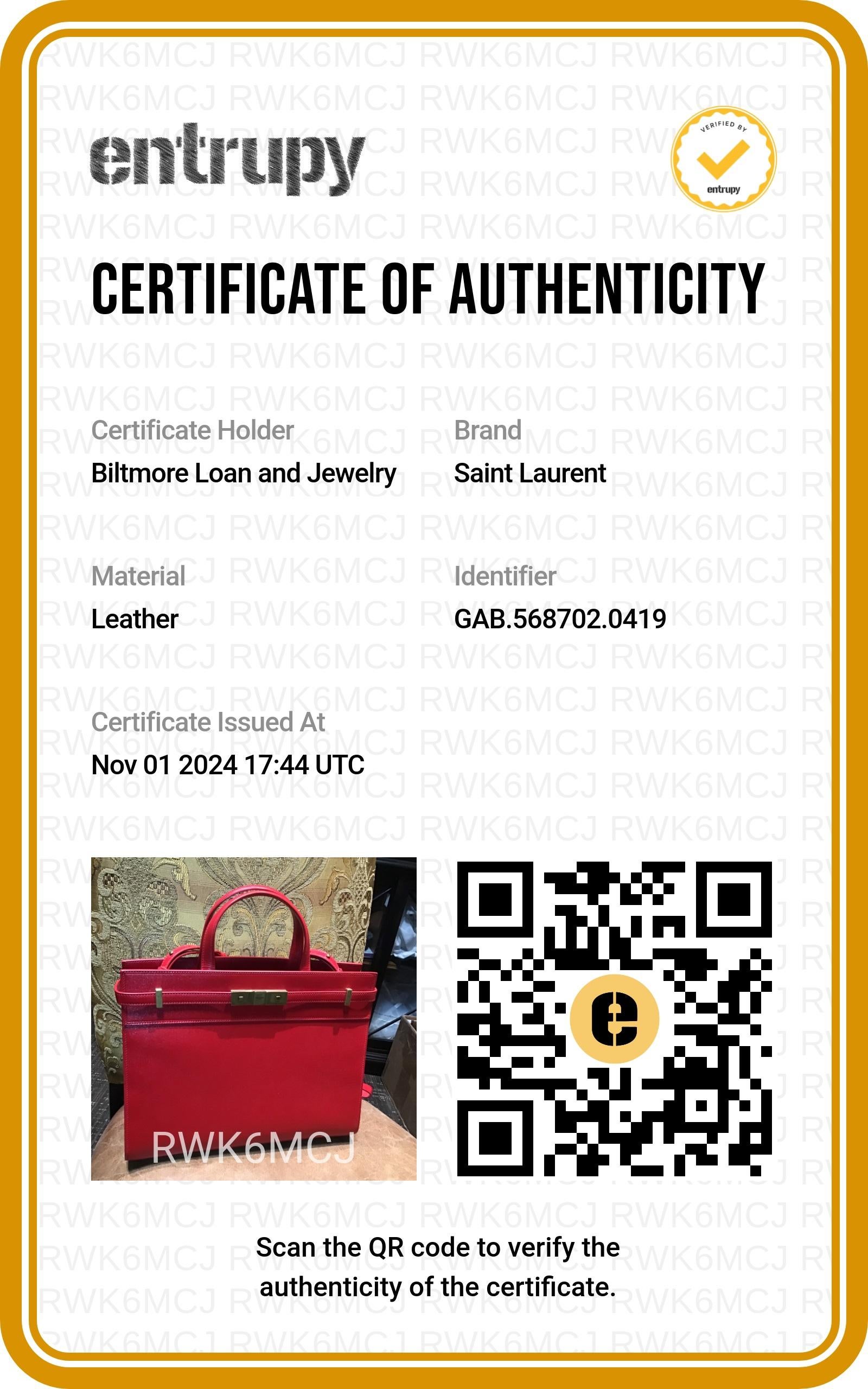 Saint Laurent YSL Tote Manhattan piccola con manico superiore in vendita 4