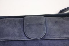 Saint Laurent Ysl Suede Crossbody 18ysla1014 Blue Shoulder Bag