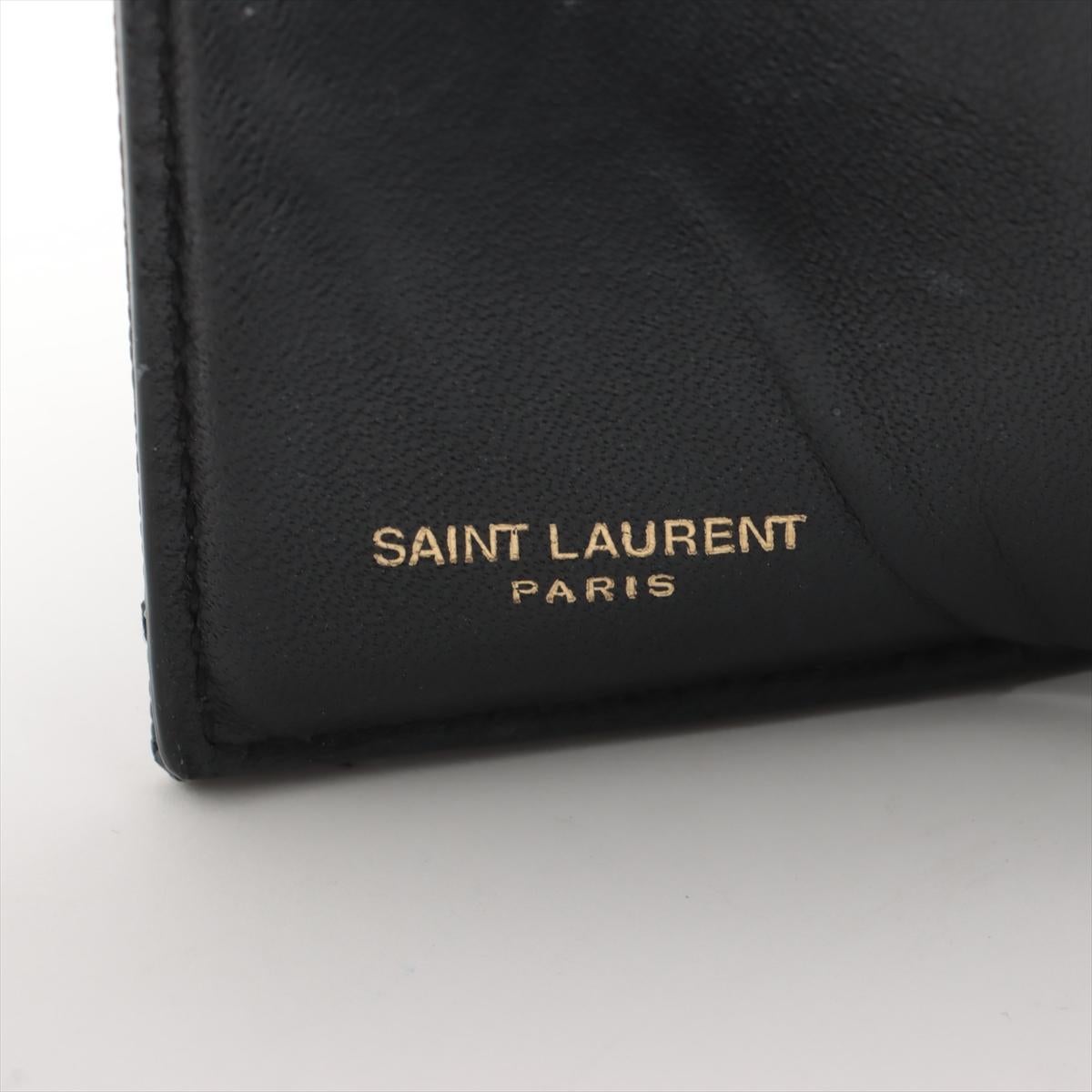 Saint Laurent YSL Trifold Wallet Black For Sale 4